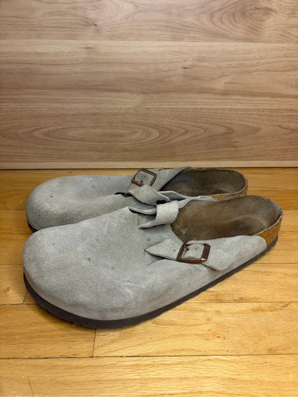 Birkenstock Boston Men's Suede Clogs - Size 46